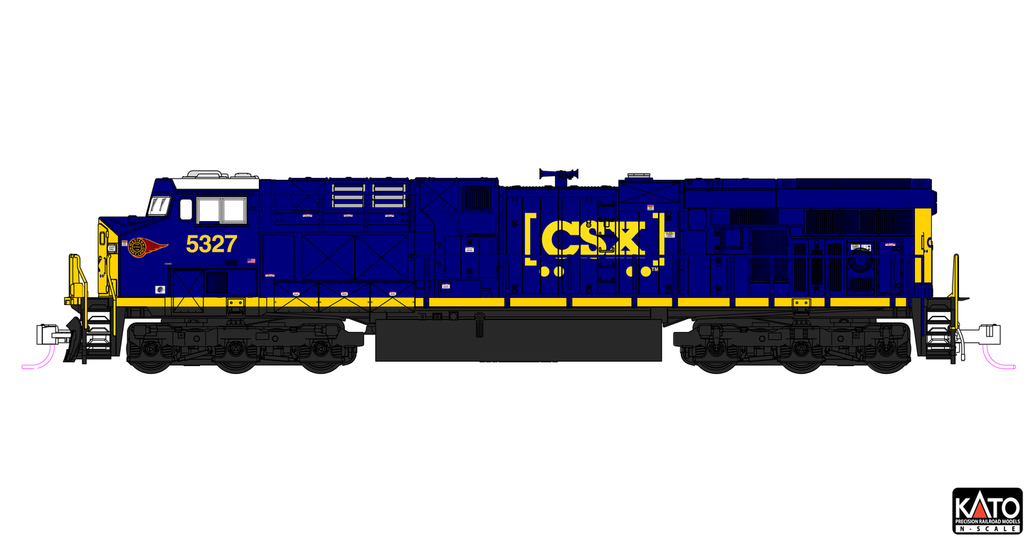 Kato 176-8962 N GE ES40DC CSX (Western Maryland) Locomotive #5327 DCC READY