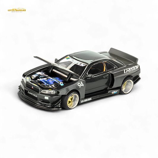 Kaido House x Mini GT Nissan Skyline GT-R R34 Kaido Works GReddy V2 1:64