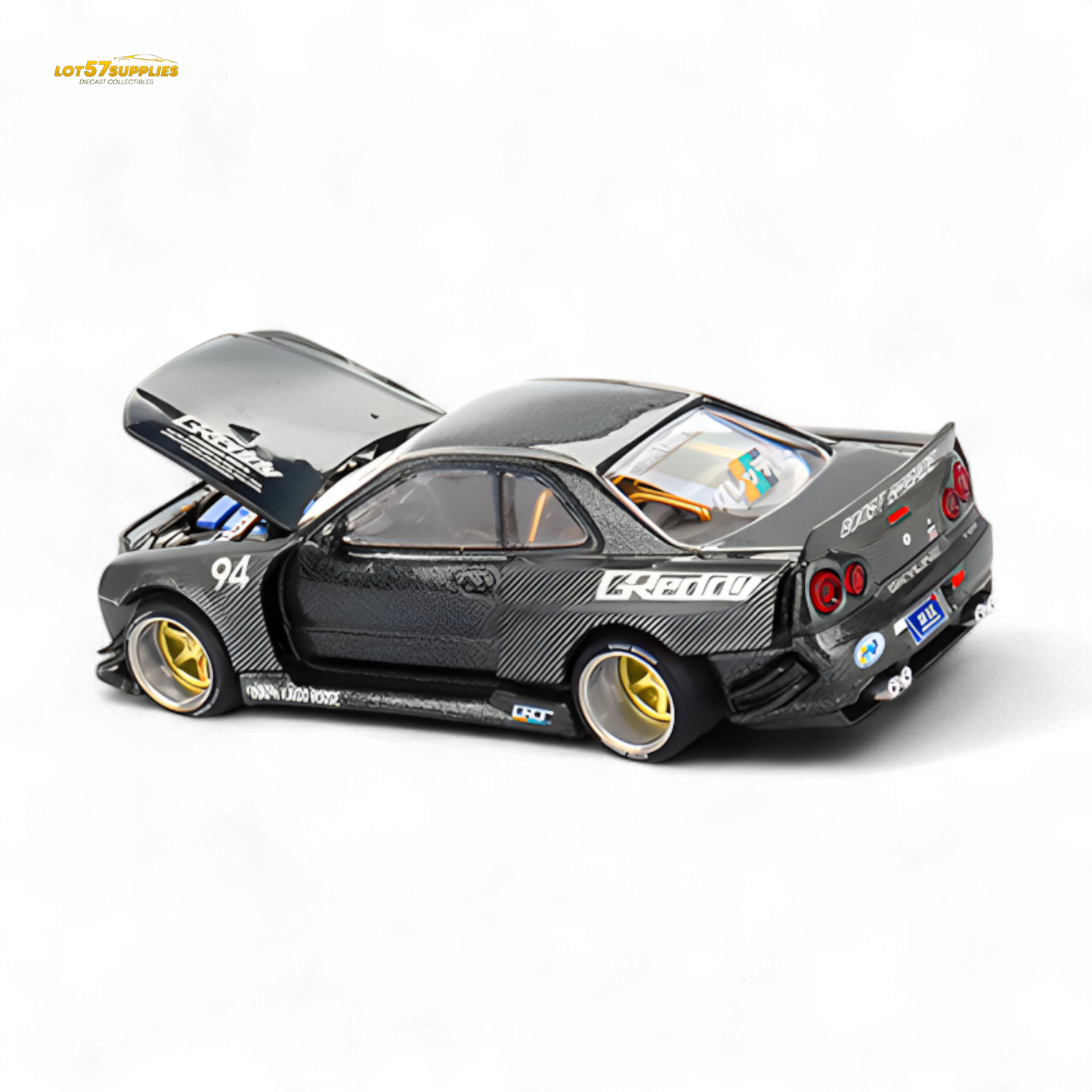 Kaido House x Mini GT Nissan Skyline GT-R R34 Kaido Works GReddy V2 1:64