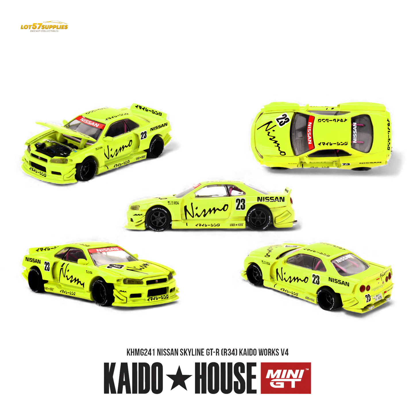 (Pre-Order) Kaido House Nissan Skyline GT-R R34 Kaido Works V4 1:64