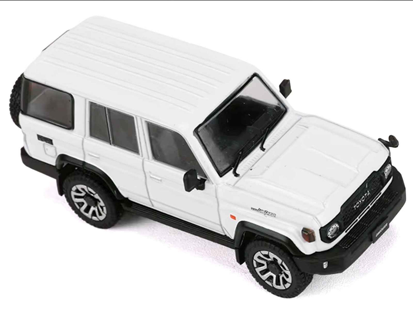 Toyota Land Cruiser (J76) RHD (Right Hand Drive) White 1/64 Diecast Model Car by GCD