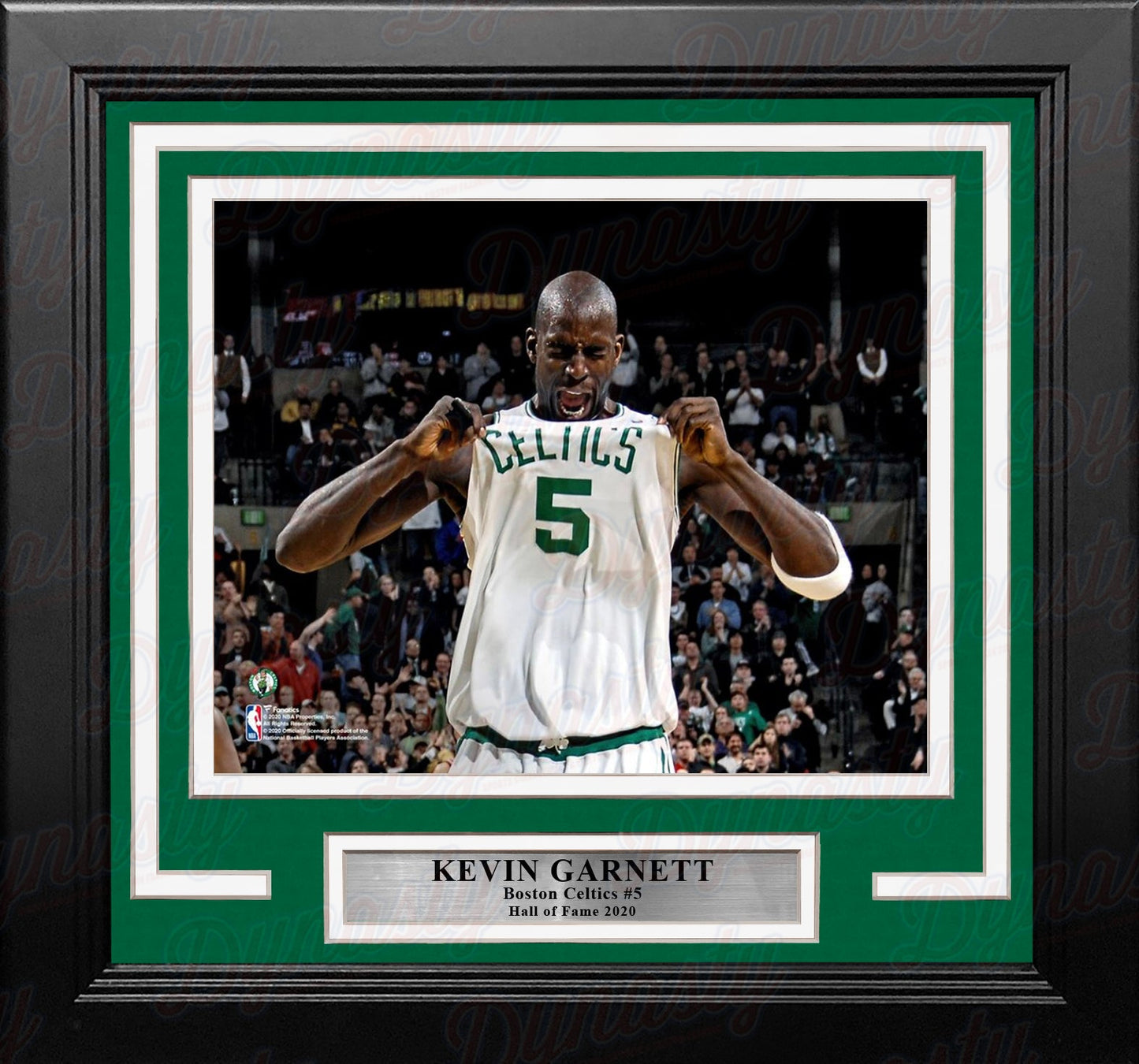 Kevin Garnett Celebration Boston Celtics 8" x 10" Framed Basketball Photo