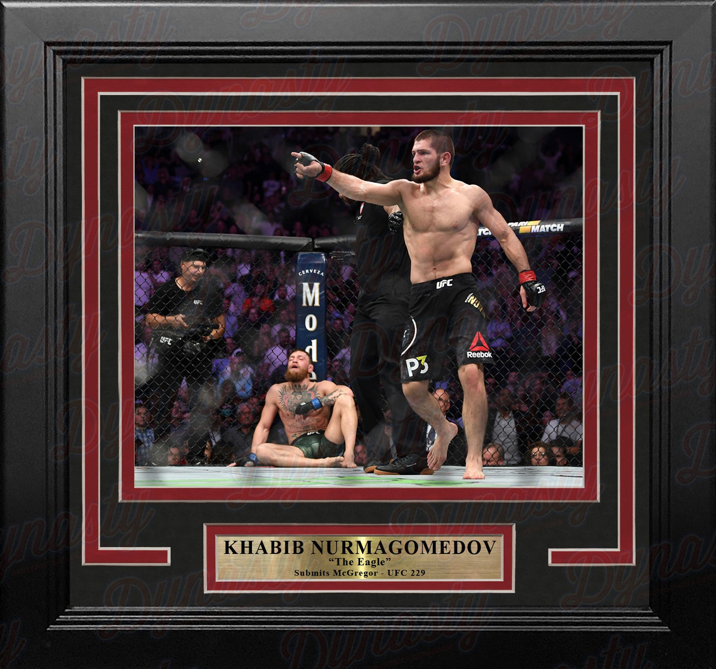 Khabib Nurmagomedov Crushes McGregor 8" x 10" Framed Mixed Martial Arts Photo