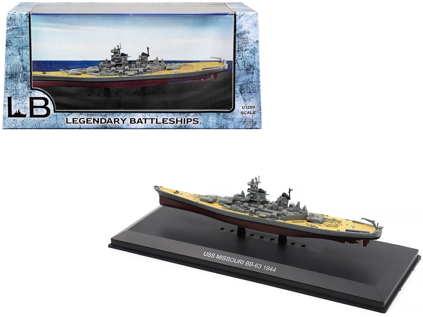 USS Missouri BB-63 Battleship (1944) 1/1250 Diecast Model by Legendary Battleships free shipping USA
