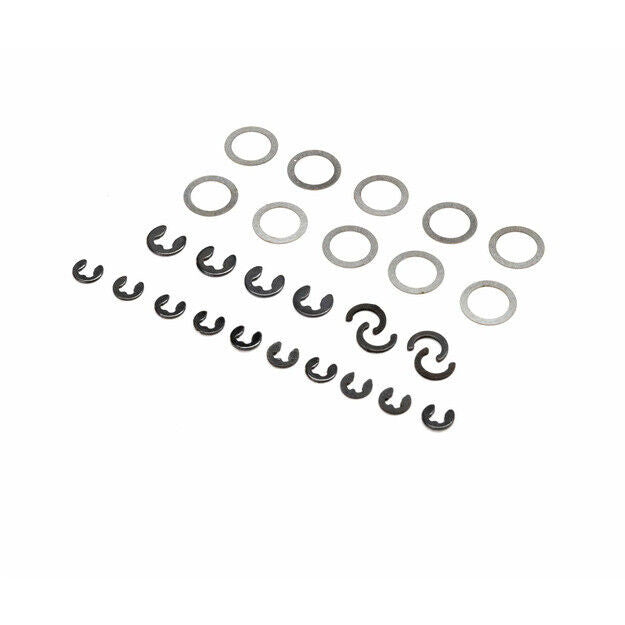 Losi LOS216009 E-Clip and Shim Set: Mini LMT