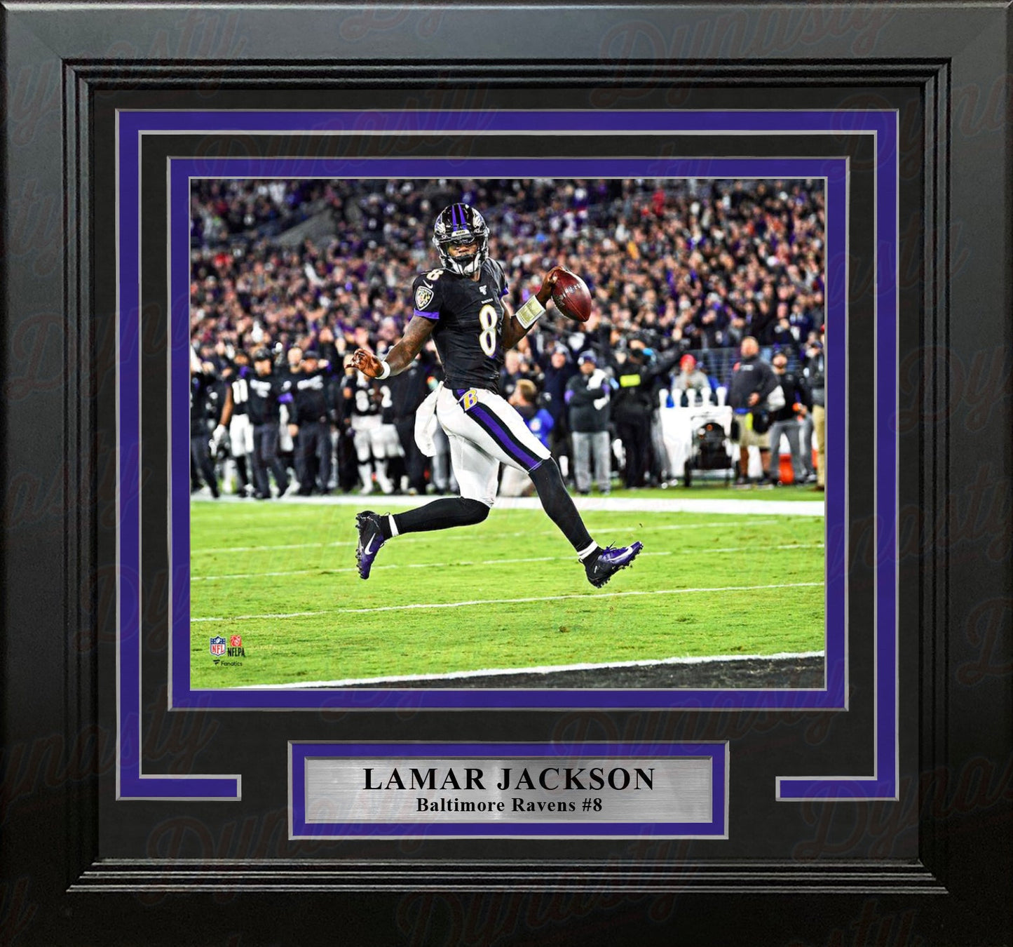 Lamar Jackson High-Stepping Touchdown Baltimore Ravens 8" x 10" Framed Football Photo