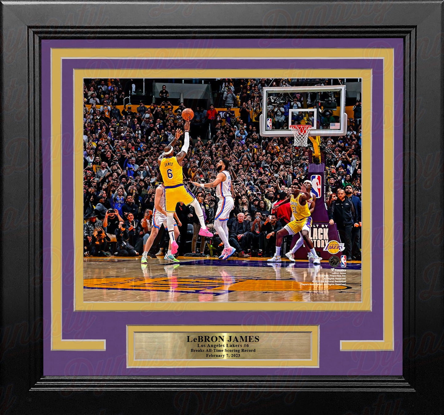 LeBron James Breaks the All-Time Scoring Record Los Angeles Lakers 8" x 10" Framed Basketball Photo