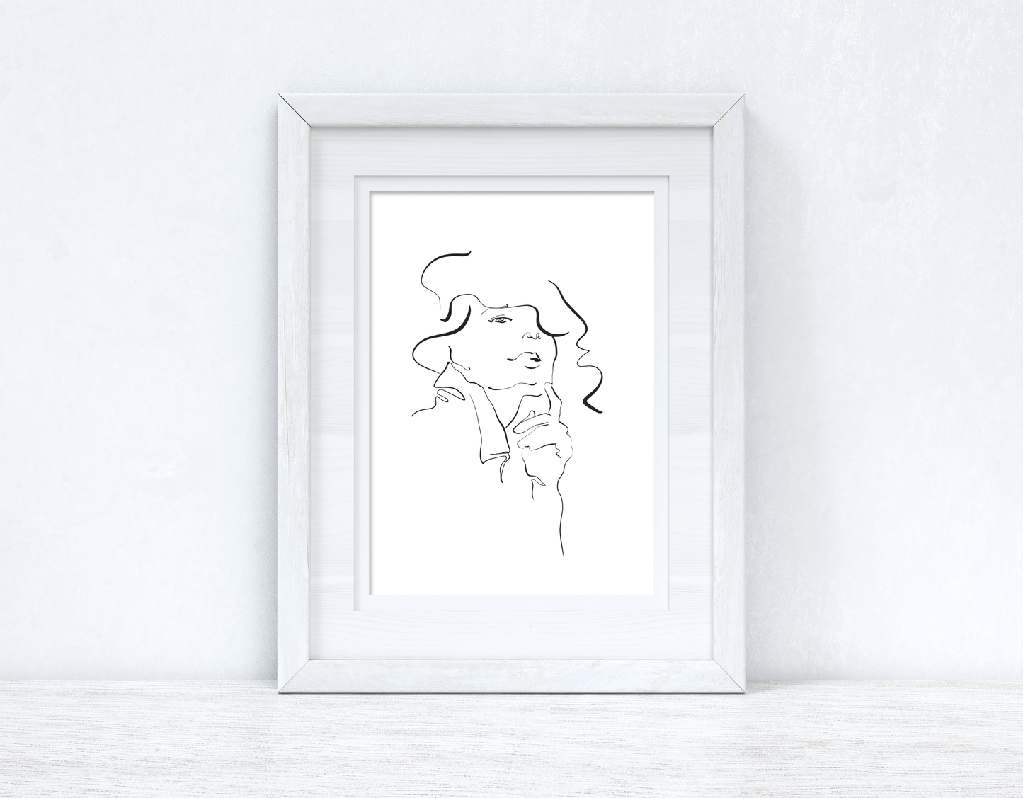Line Work Woman Face Simple Home Bedroom Dressing Room Wall Decor Print by WinsterCreations™ Official Store