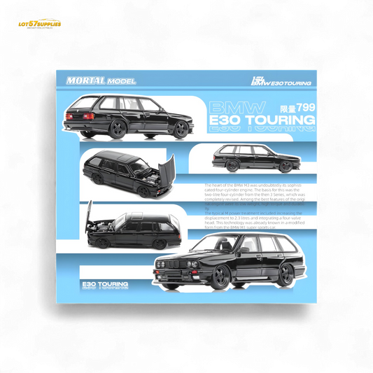 Mortal BMW E30 Cambered Full Black 1:64