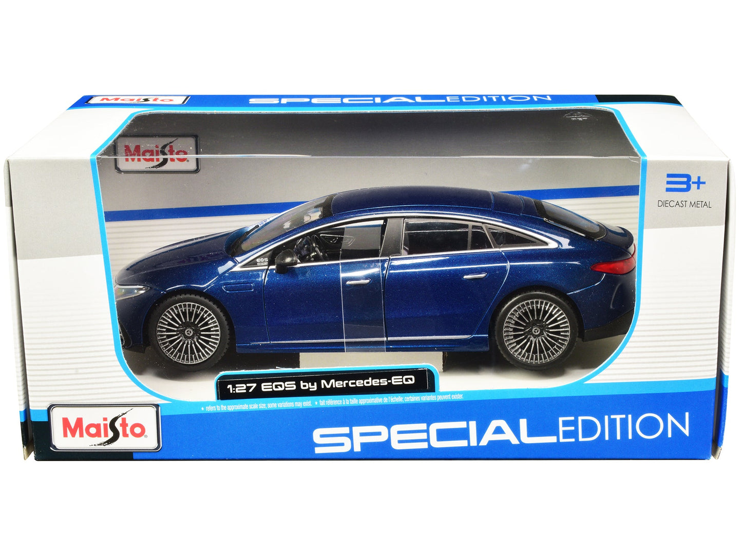 Mercedes-Benz EQS Blue Metallic "Special Edition" Series 1/27 Diecast Model Car by Maisto free shipping USA
