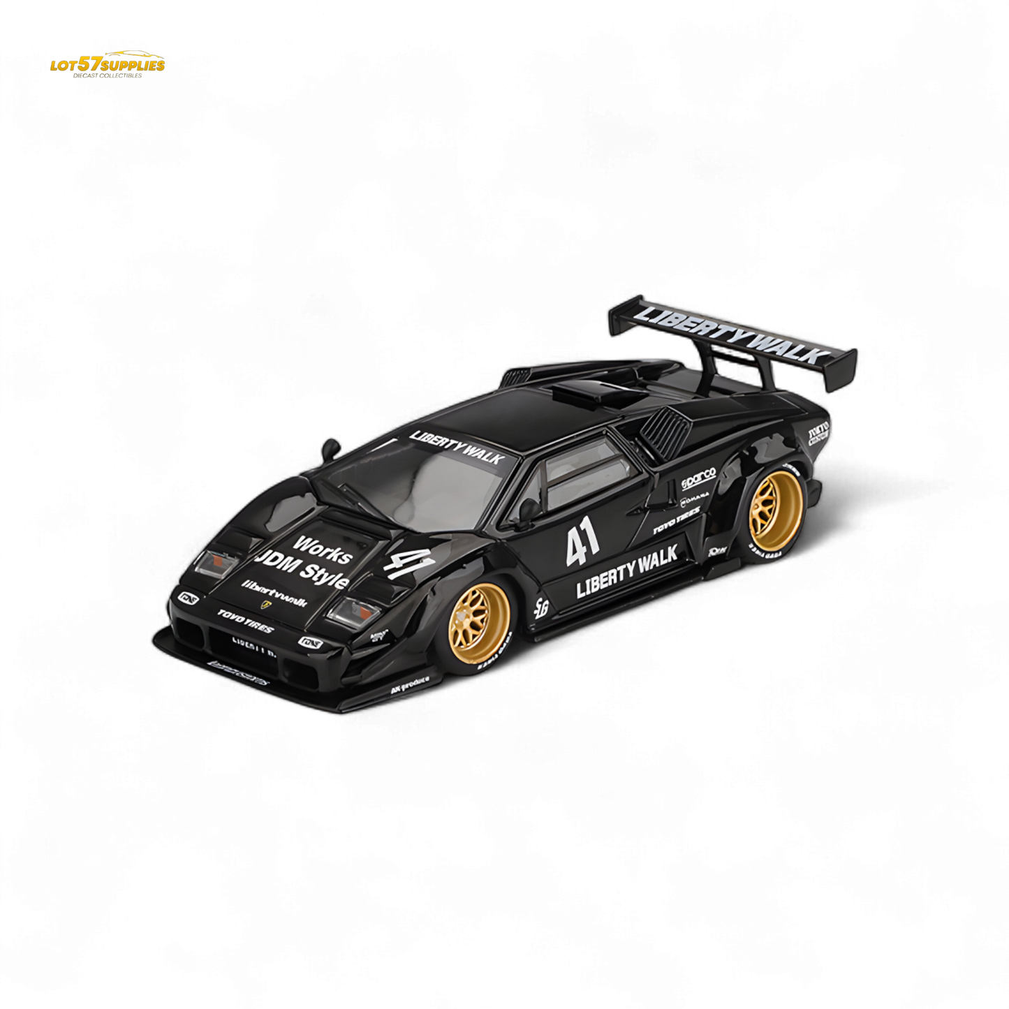 (Pre-Order) Mini GT Lamborghini Countach LB-WORKS - Black 1:64