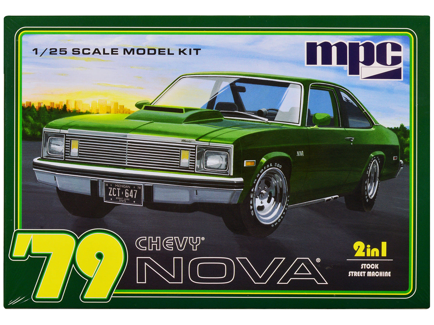Skill 2 Model Kit 1979 Chevrolet Nova 2-in-1 Kit 1/25 Scale Model by MPC free shipping USA