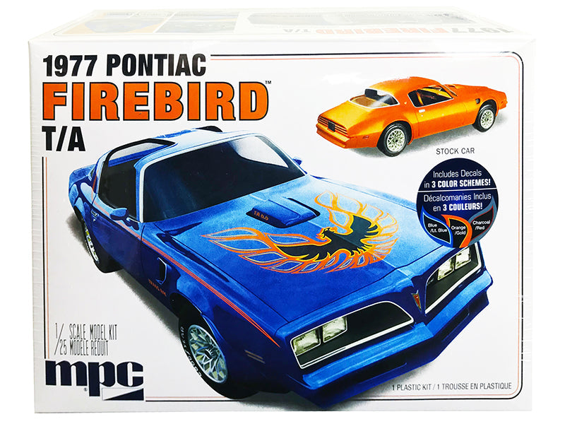 Skill 2 Model Kit 1977 Pontiac Firebird T/A Trans Am 1/25 Scale Model by MPC free shipping USA