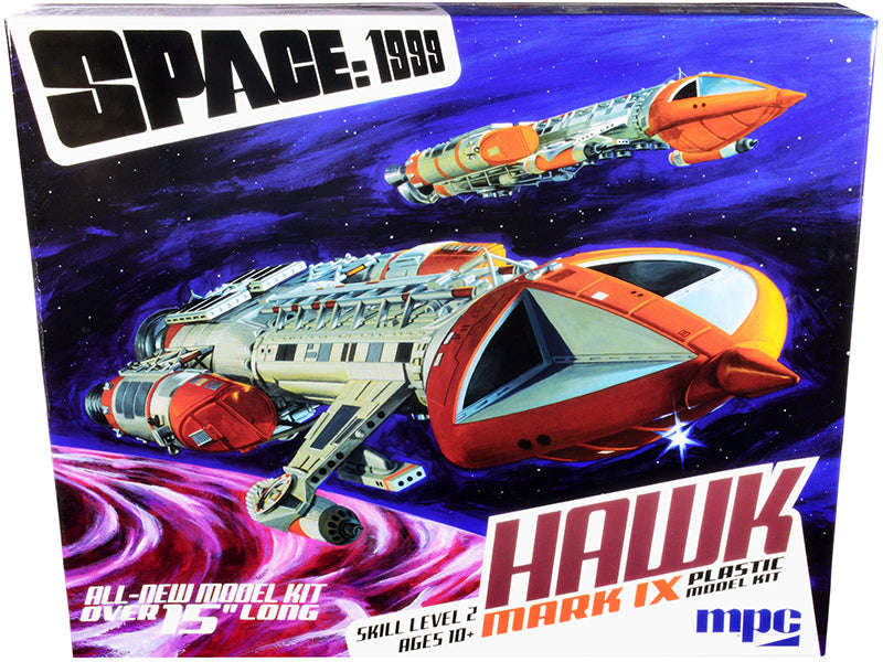 Skill 2 Model Kit Hawk Mark IX Space Fighter "Space: 1999" (1975-1977) TV Show 1/48 Scale Model by MPC free shipping USA