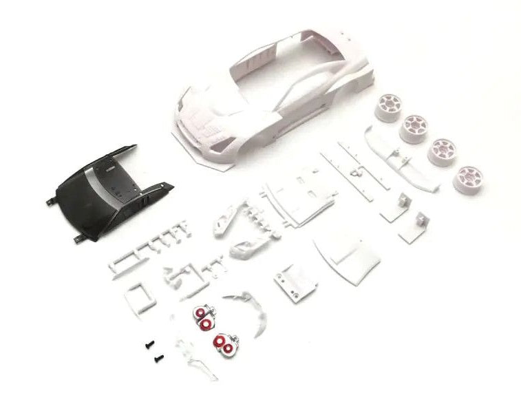 Kyosho MZN219 Nissan GT-R GT500 2008 White Body Set w/Wheels Mini-Z RWD