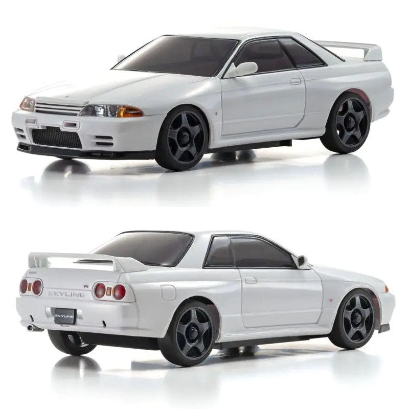 Kyosho MZP469W Nissan Skyline GT-R N1 R32 White Auto Scale Body Mini-Z AWD