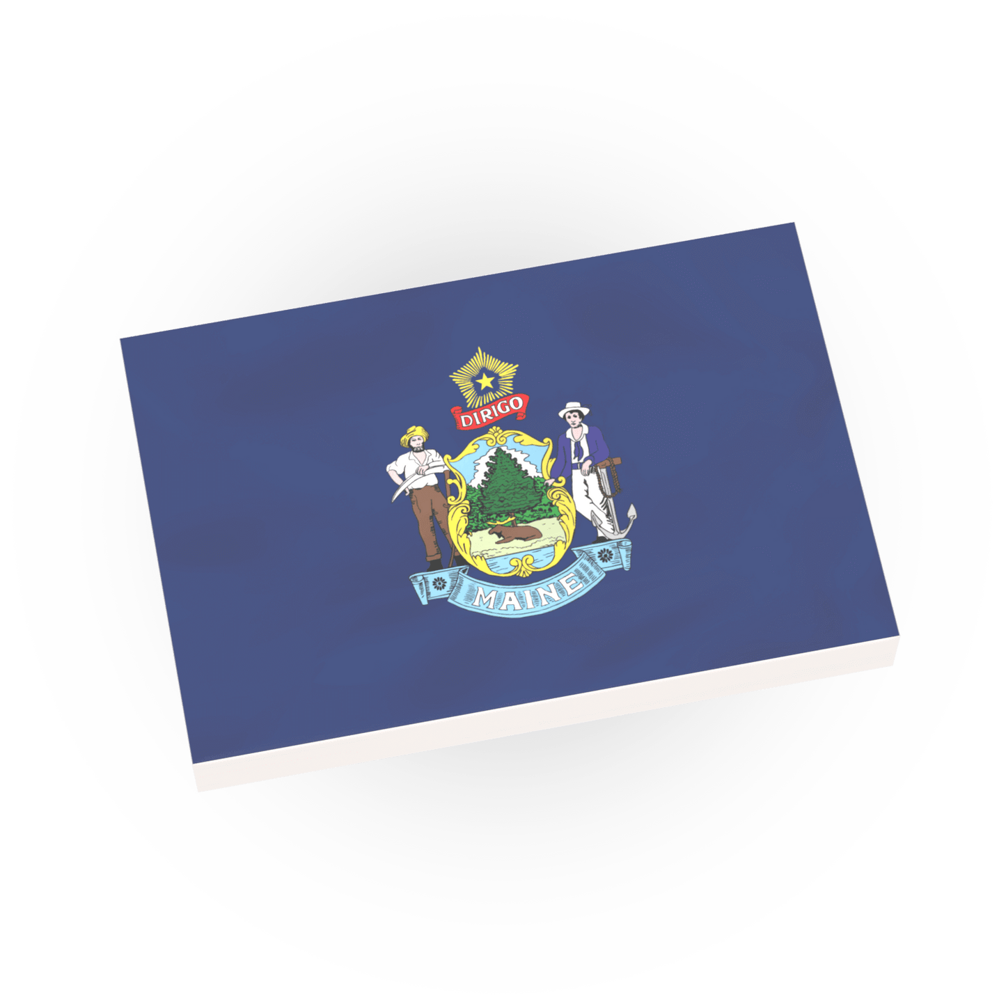 Maine State Flag - Custom Printed - Made Using LEGO® Parts