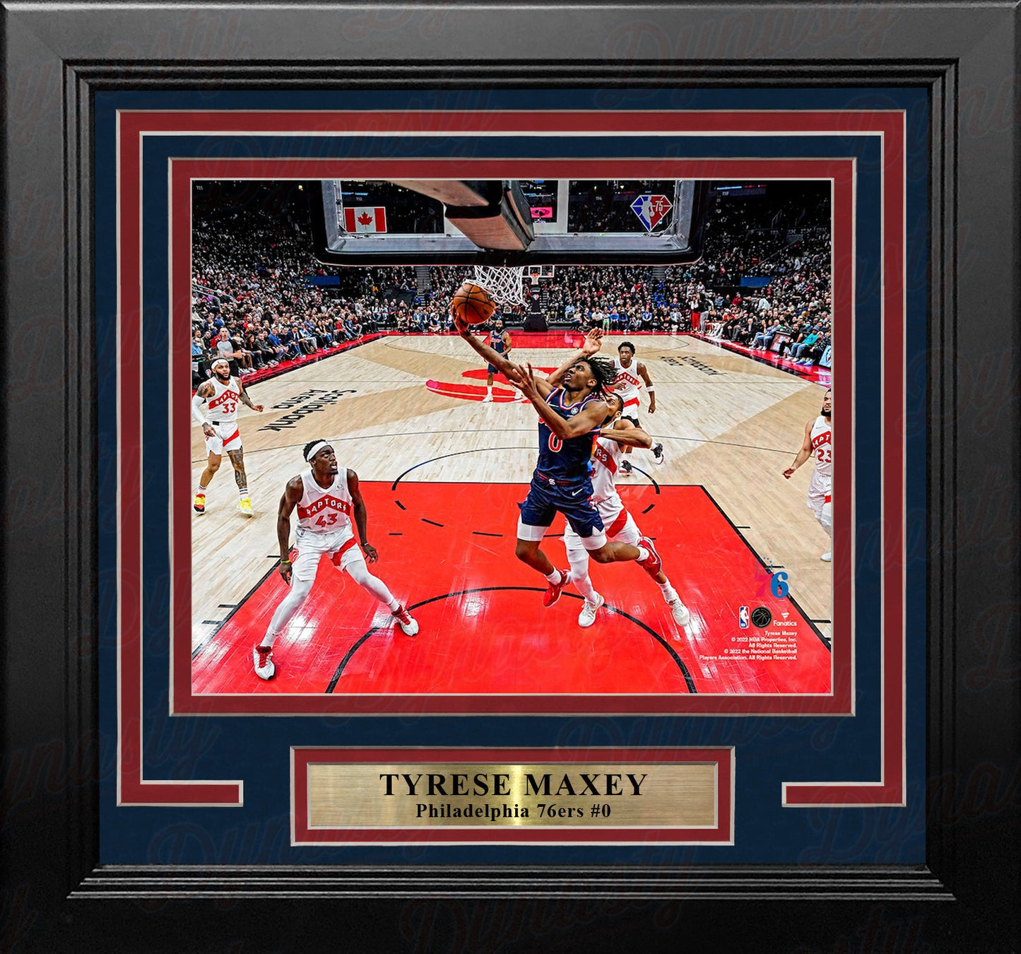 Tyrese Maxey City Edition Action Philadelphia 76ers 8" x 10" Framed Basketball Photo