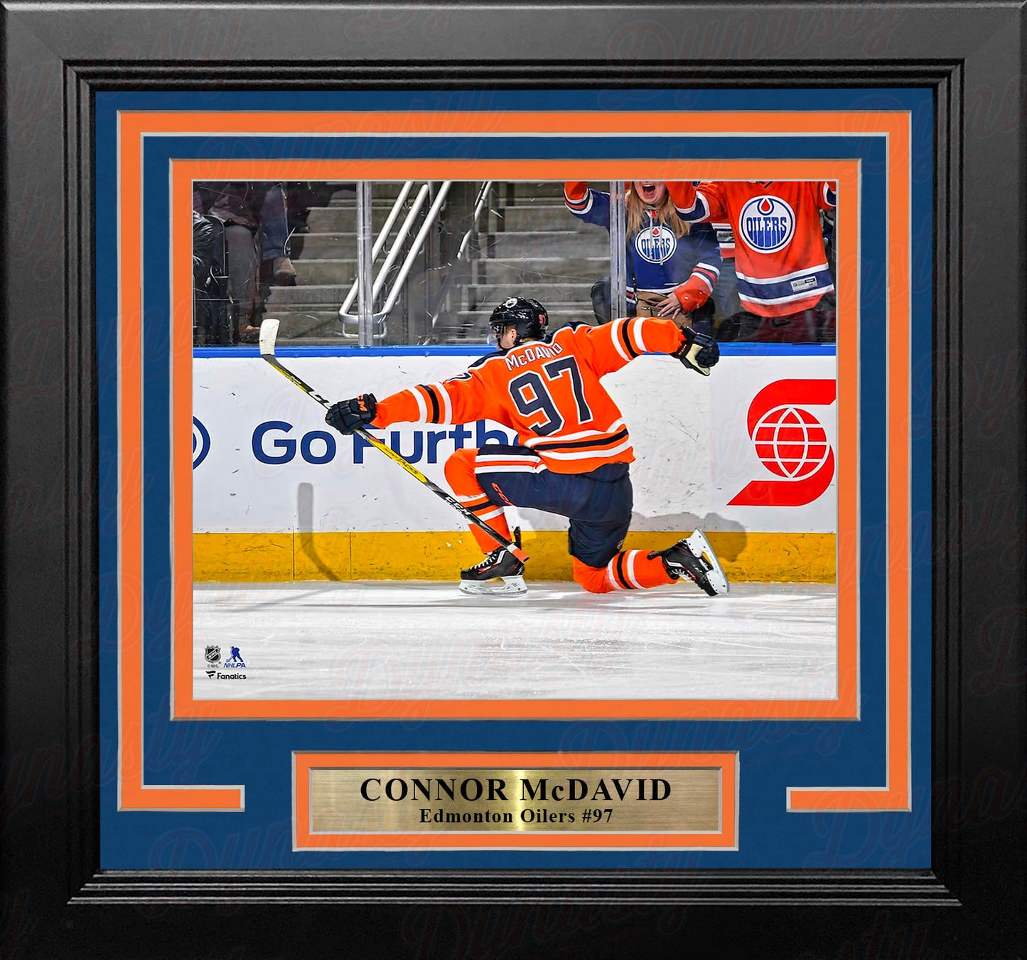 Connor McDavid Celebration Edmonton Oilers 8" x 10" Framed Hockey Photo