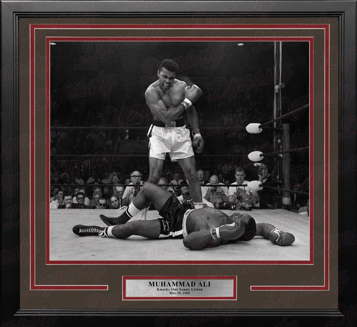 Muhammad Ali Knocks Out Sonny Liston Framed Boxing Photo