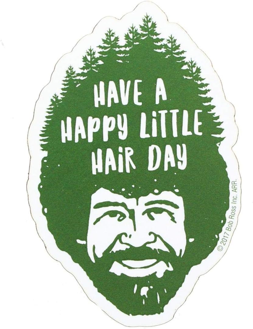 Aquarius Magnets: Funky Chunky Magnet - Bob Ross - Have a Happy Little Hair Day