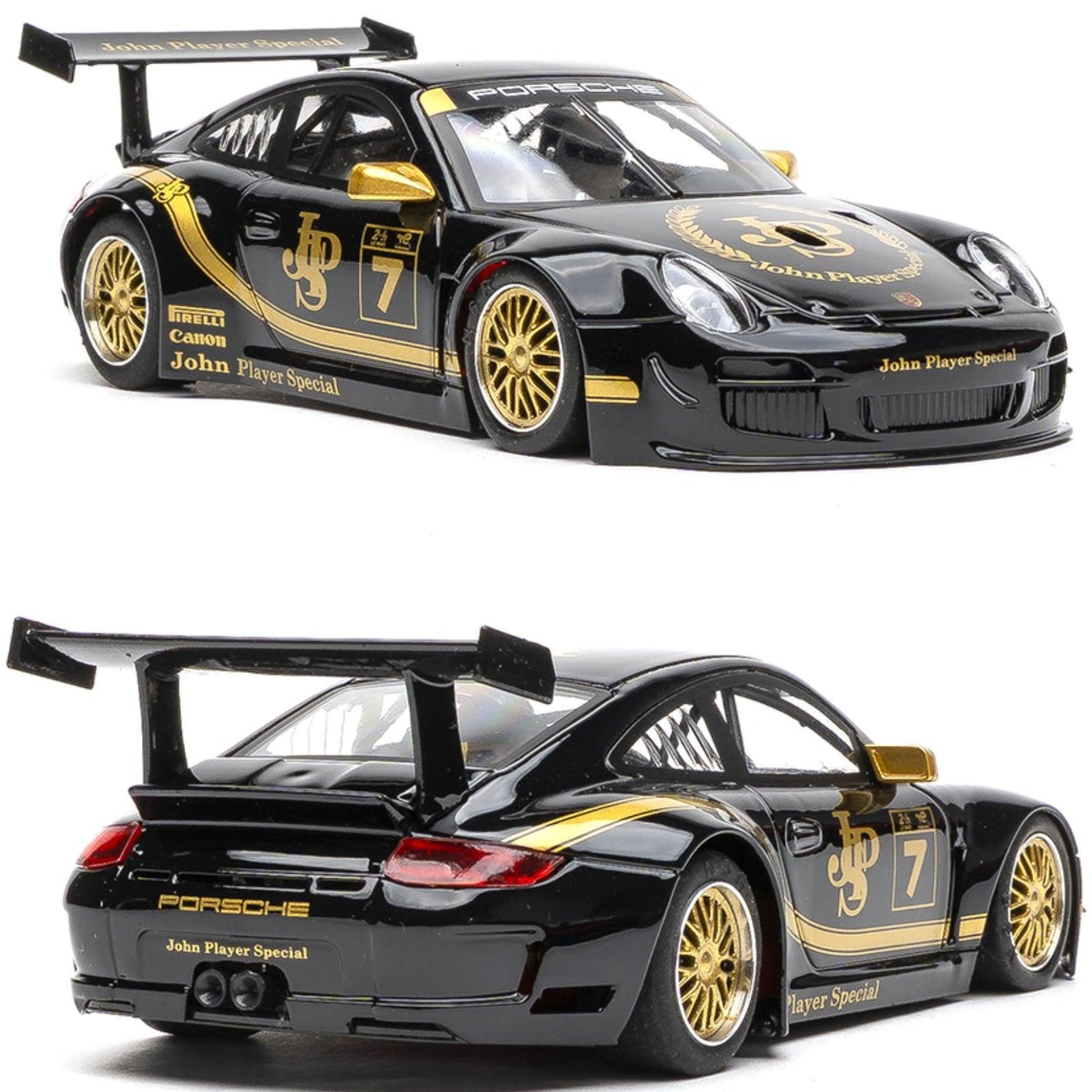 NSR Porsche 997 GT3 #7 John Player Special Sidewinder 1/32 Slot Car 0571SW