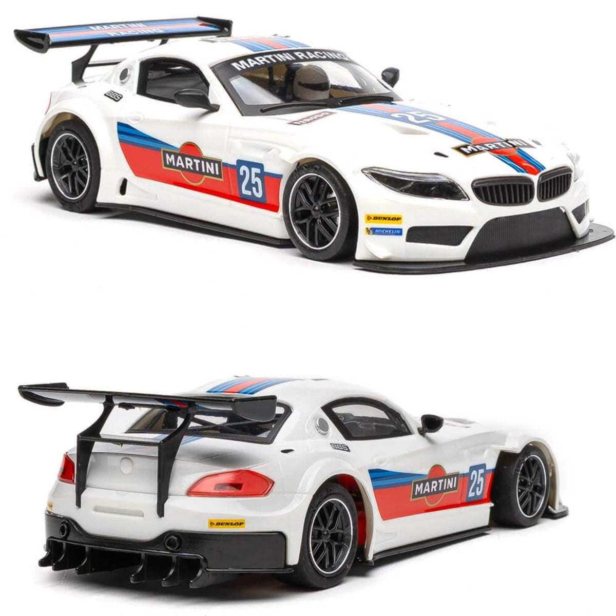 NSR BMW Z4 GT3 Martini Racing White 1/32 Slot Car 0601 Anglewinder