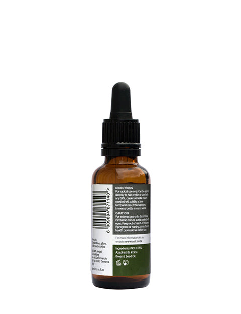 Organic Neem Oil (Azadirachta Indica) 30ml by SOiL Organic Aromatherapy and Skincare