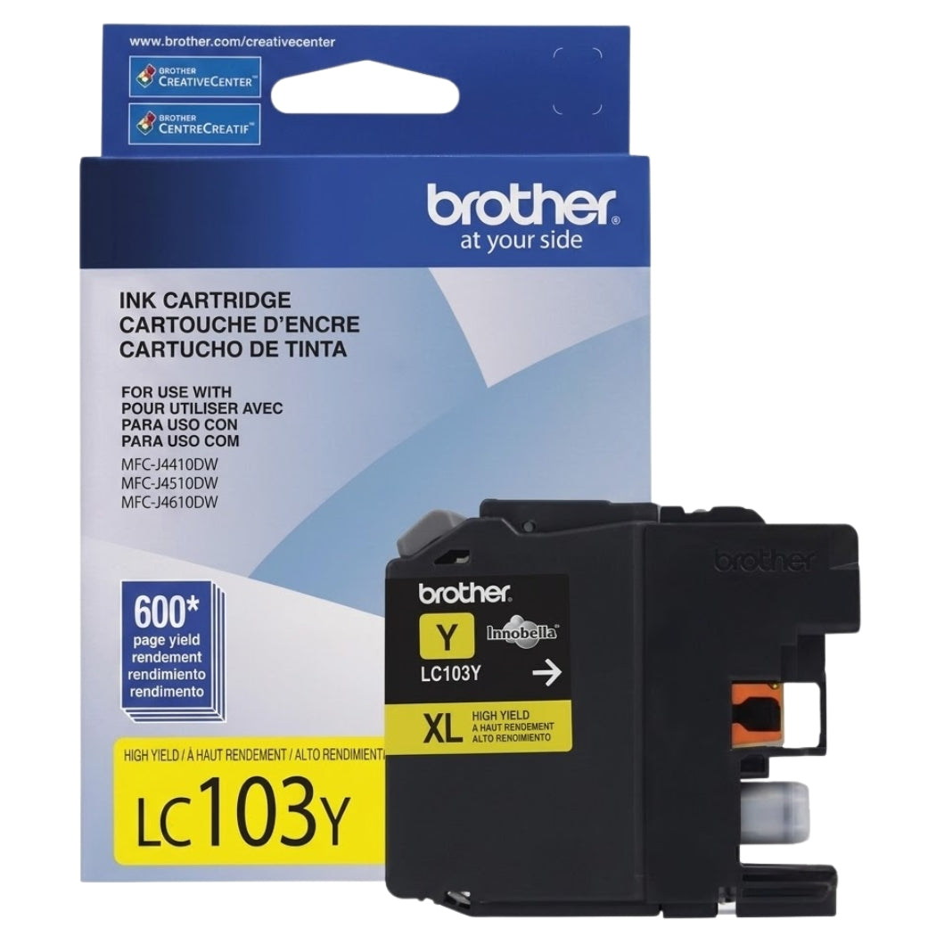 New, Pre-Owned - Brother LC103XL Yellow Ink Cartridge