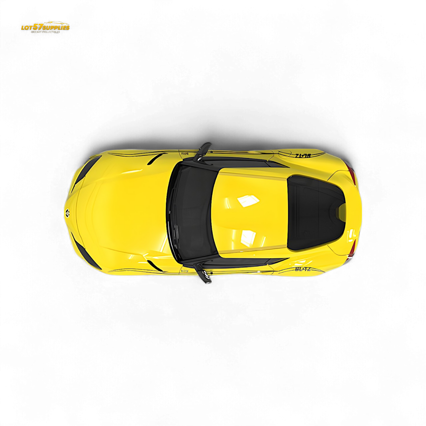 OM Model Toyota supra A90 Initial D MT GHOST in Yellow 1:64