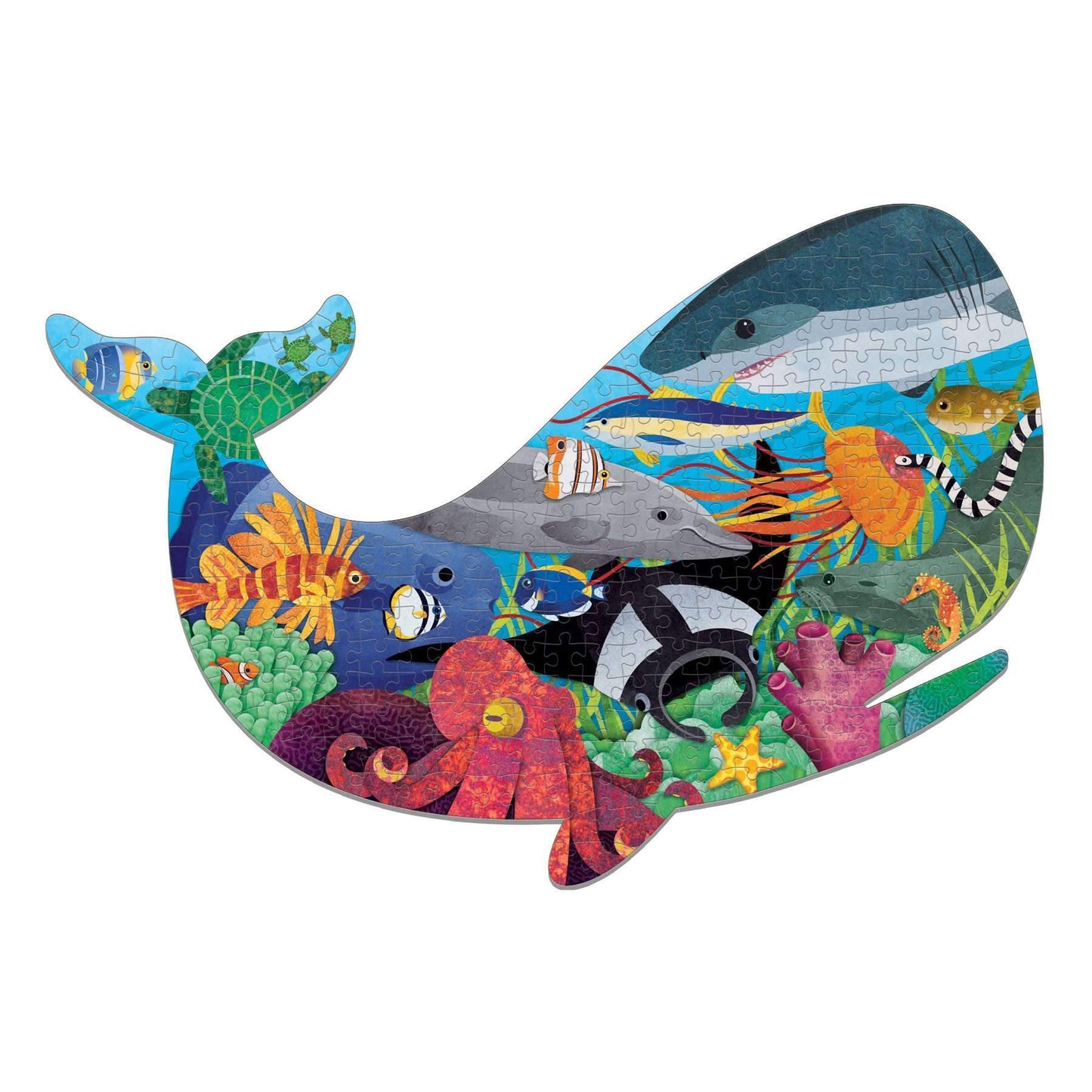 Ocean Life 300 Piece Shaped Jigsaw Puzzle Mudpuppy