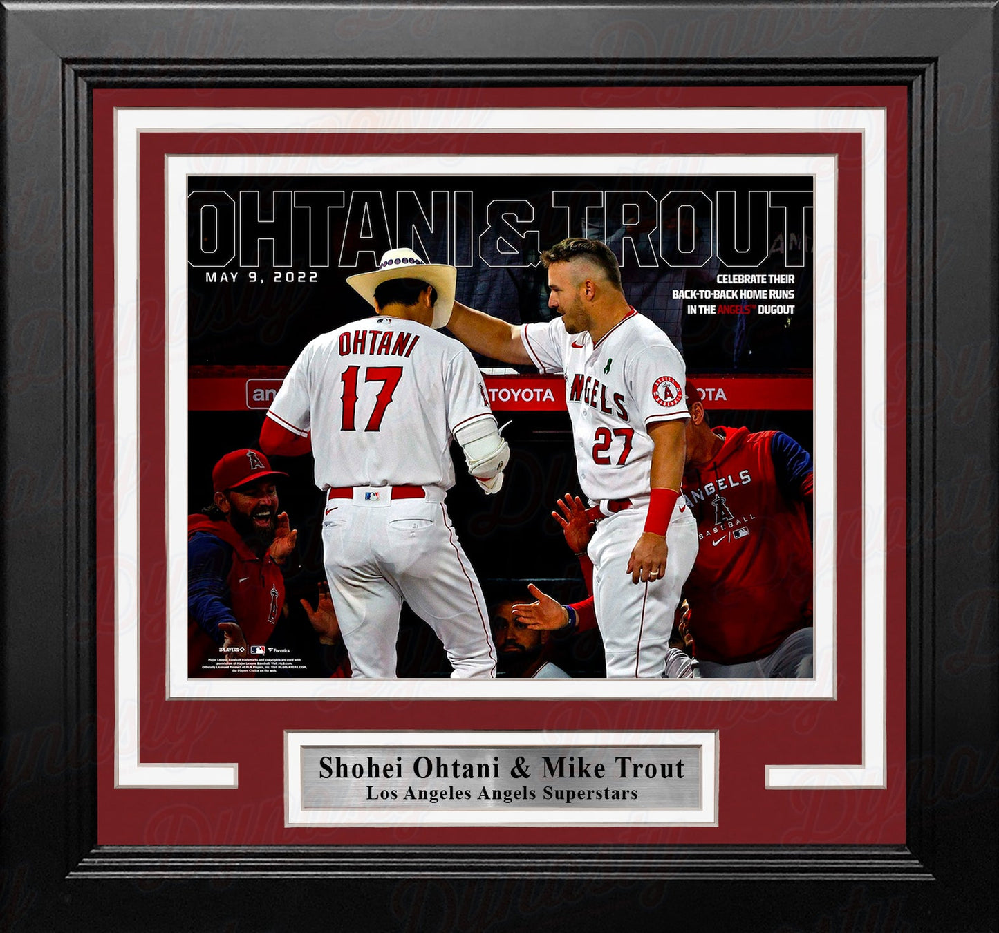 Shohei Ohtani & Mike Trout Los Angeles Angels of Anaheim 8" x 10" Framed Baseball Photo