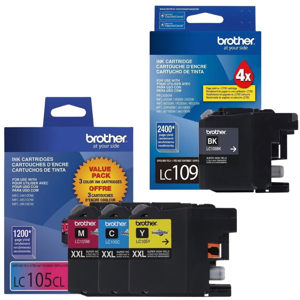 New, Pre-Owned - Brother LC109/105 Multi-Color (BCMY) Ink Cartridge