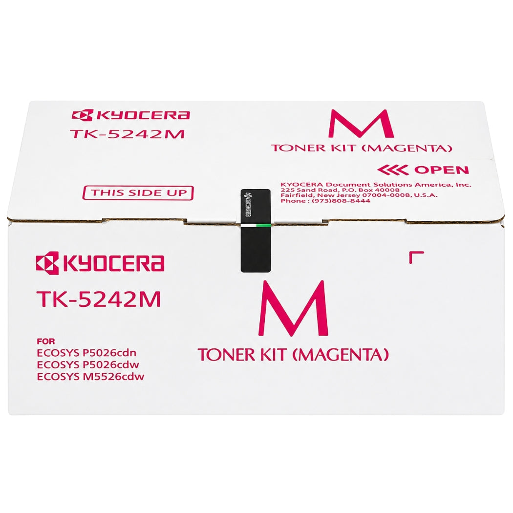 New, Pre-owned, Original Kyocera TK-5242M Standard Yield Magenta Toner Cartridge