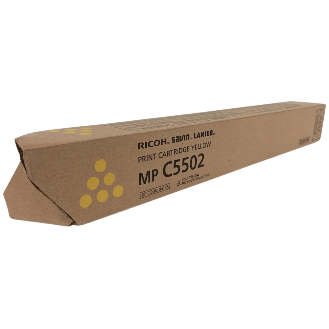 New, Pre-Owned - Ricoh MPC5502 Standard Yield Yellow Toner Cartridge, 841752