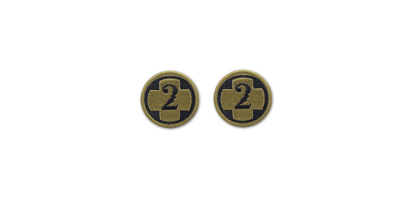 U.S. Army 2nd Medical Brigade OCP Patch w/ Hook Fastener (pair)