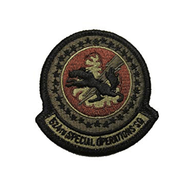 524th Special Operations Squadron Spice Brown OCP Patch W/ Hook Fastener