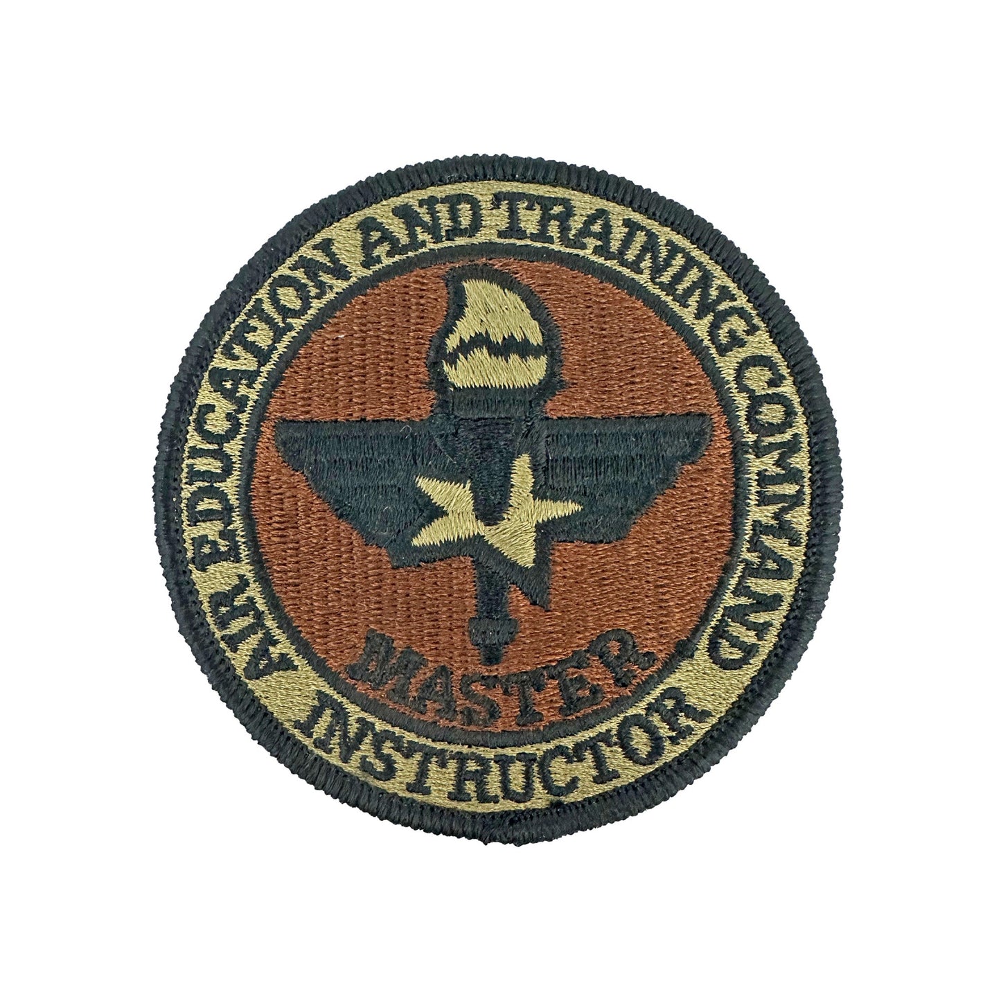 Air Force Air Education & Training Command Master Instructor Spice Brown OCP Patch W/ Hook Fastener
