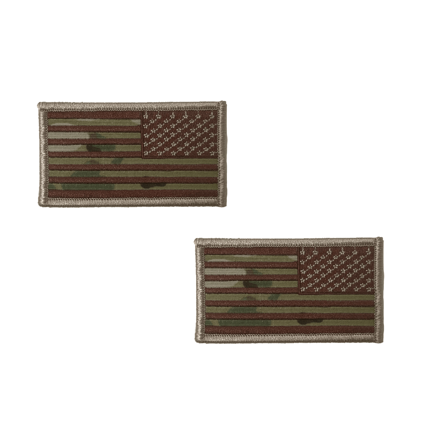 U.S. Army OCP Reverse Camouflage Flag Patch w/ Hook Fastener (pair)