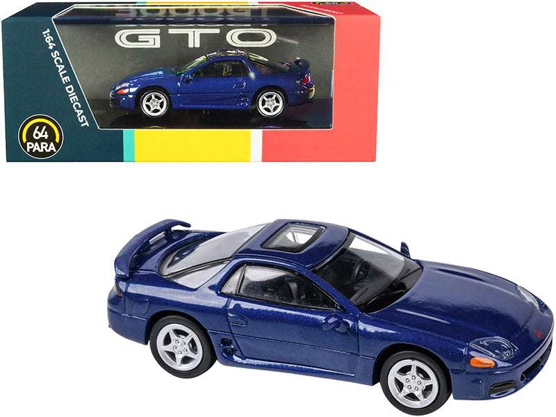 Mitsubishi 3000GT GTO with Sunroof Mariana Blue Metallic 1/64 Diecast Model Car by Paragon free shipping USA