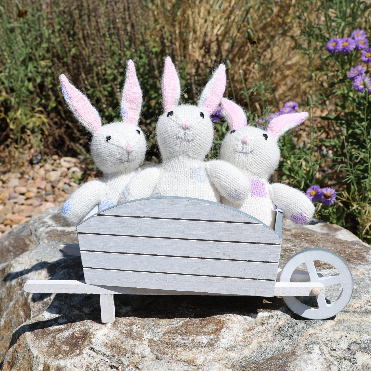 Bunnies with Pastel Spots - set of 3 by Melange Collection