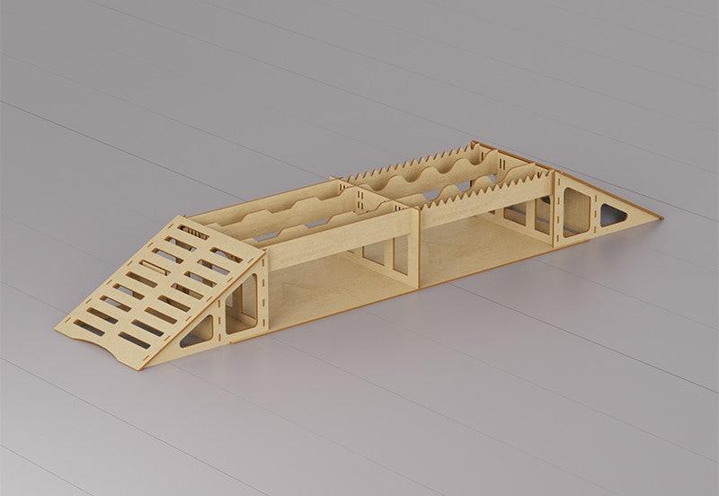 High Density RC Crawler Wood Trail Small Hill Bridge (H Style)