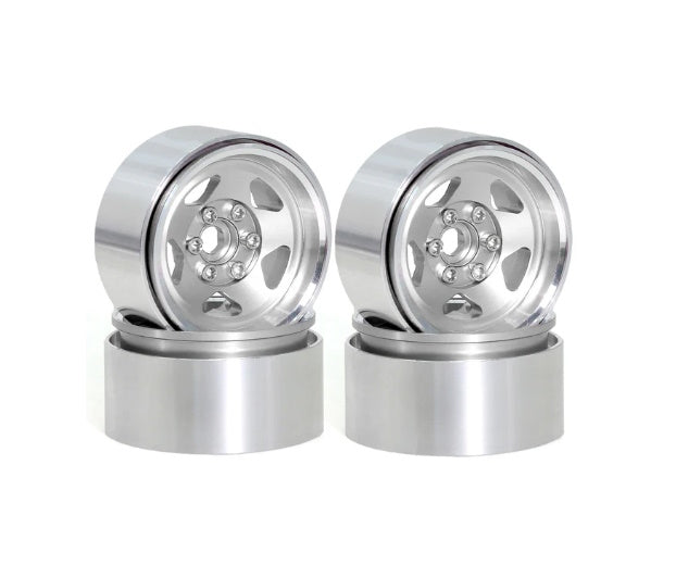 1.9" Aluminum Wheels Silver (4) 1/10 Rock Crawler