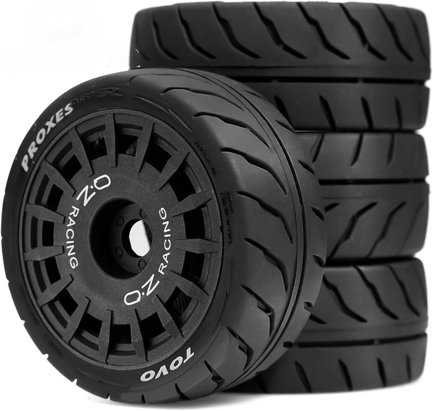 1/10 RC On Road Touring Tires / Wheels 12mm Hex OD 68mm (4)
