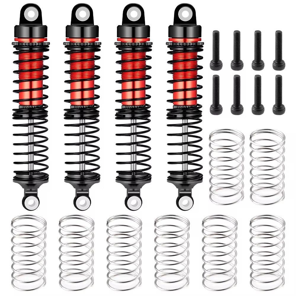 Powerhobby Aluminum Front / Rear Shocks (4) Traxxas Latrax Teton Red