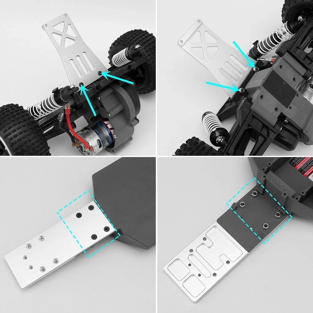 Powerhobby Wheelbase Extension 40mm Black For Traxxas Rustler Bandit