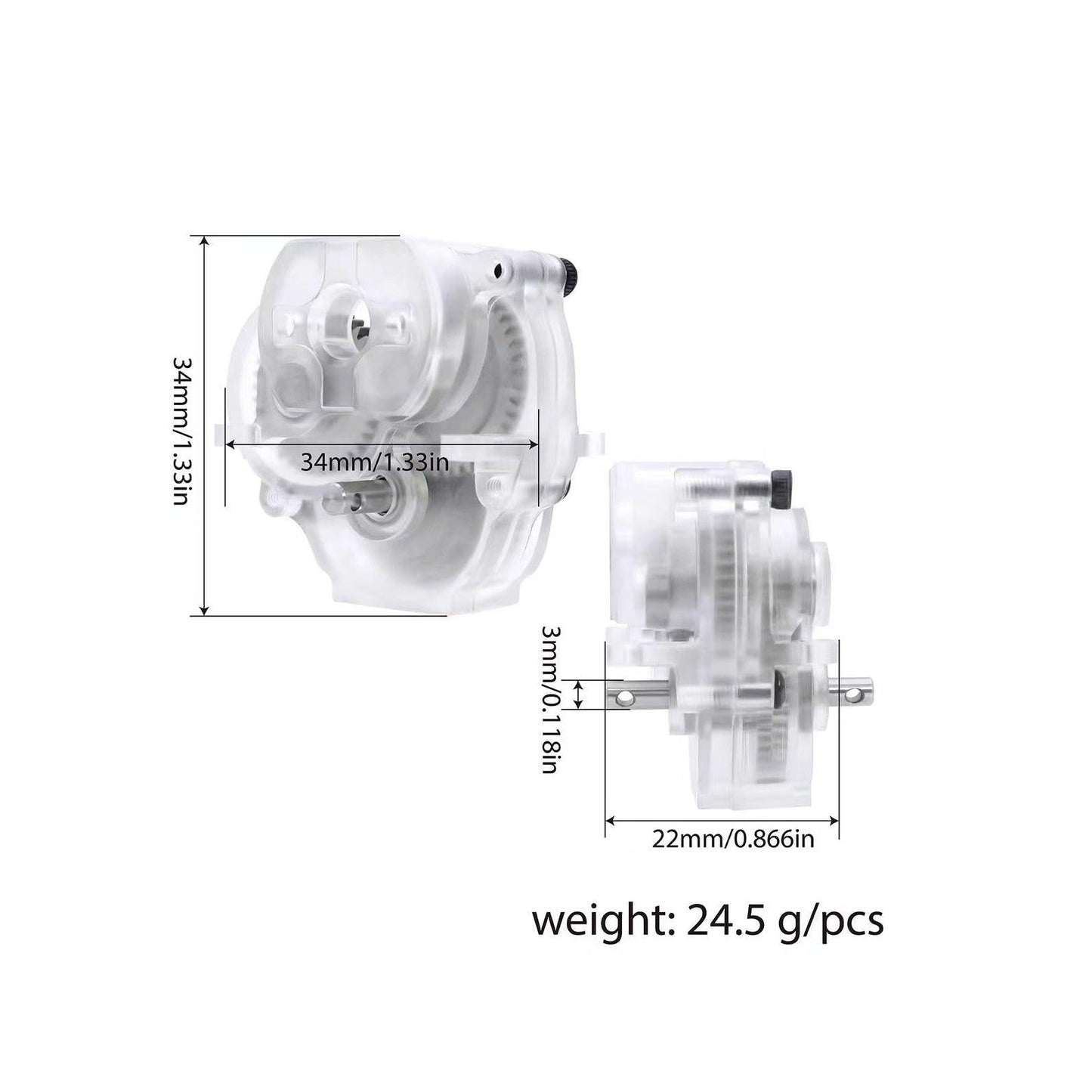 Powerhobby Complete Transmission with Acrylic Housing FOR Traxxas TRX-4M