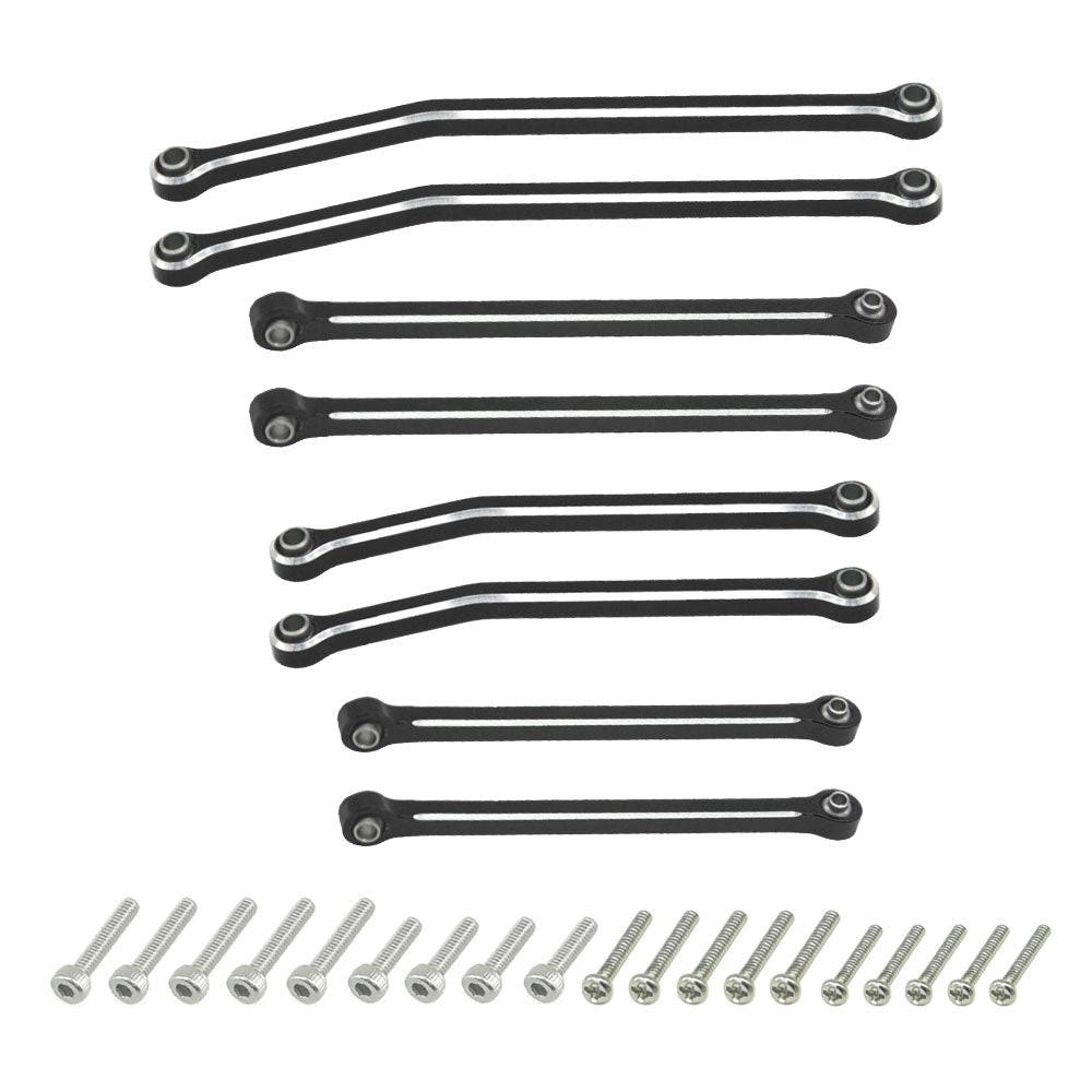 Powerhobby Aluminum Chassis Links + Steering Links Black Axial SCX30