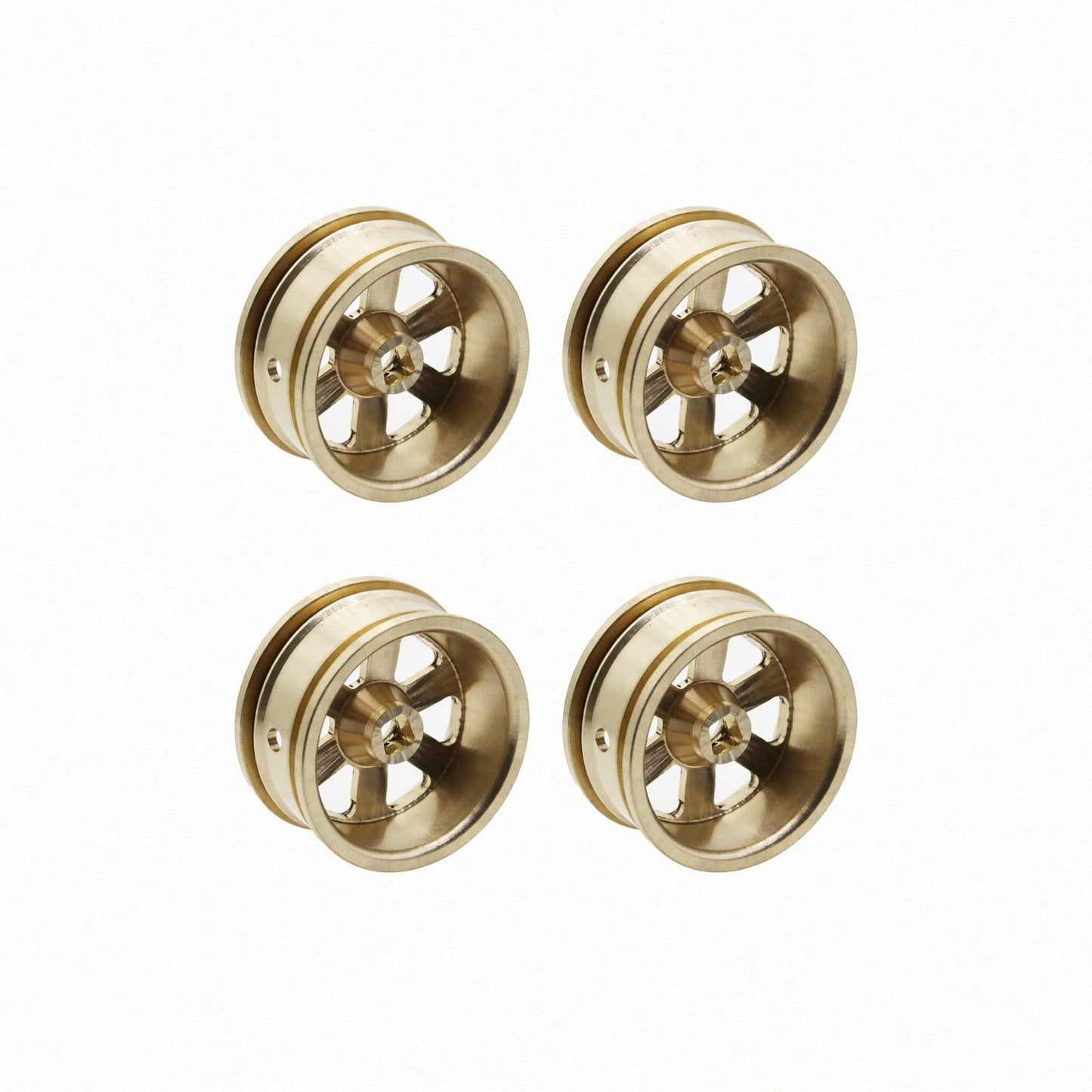 Powerhobby Brass Wheels 6-Diamond (4) Axial SCX30