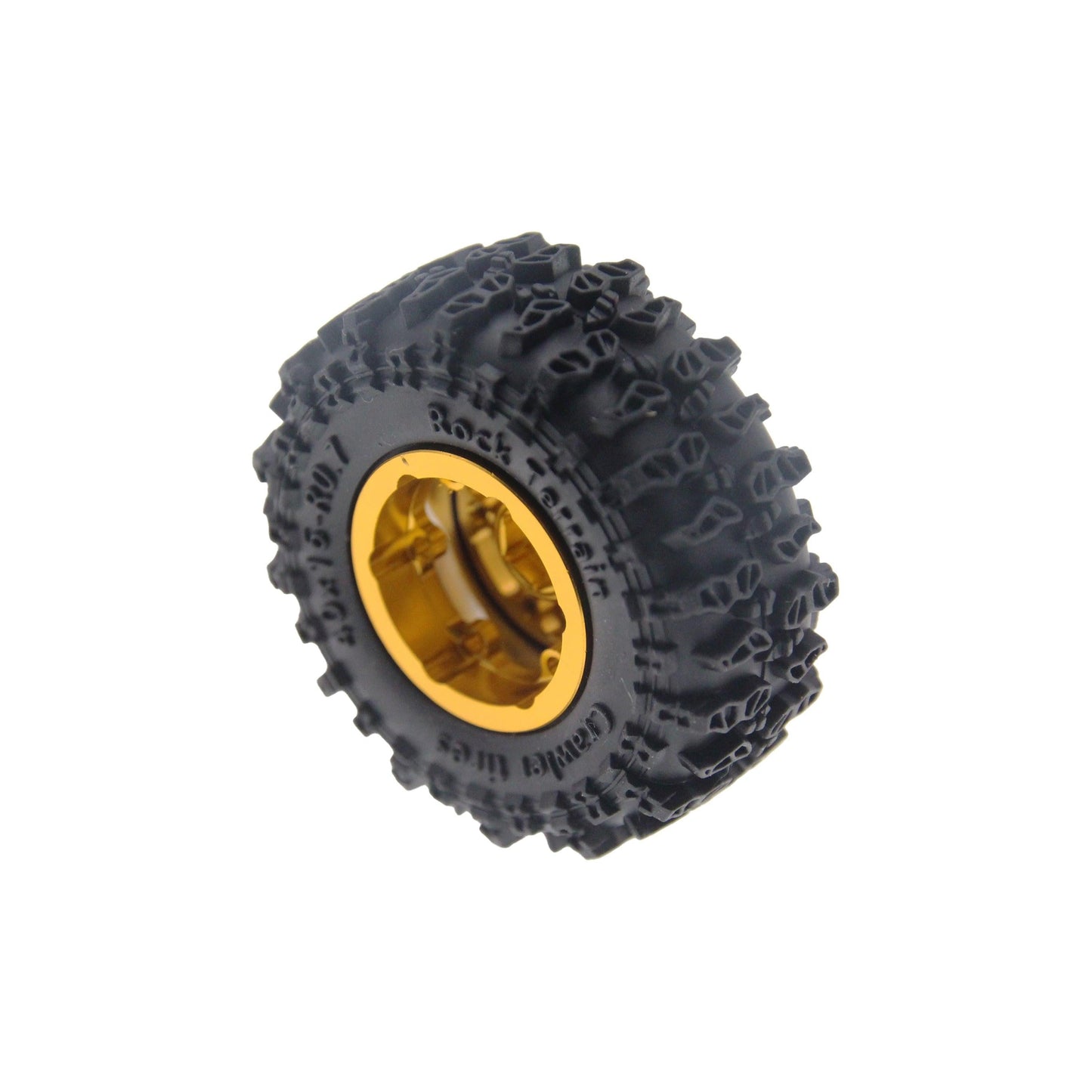 Powerhobby Axial SCX30 0.7" Aluminum Wheels / Tires (4) Gold Type A